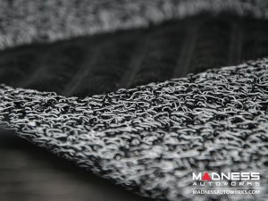 Alfa Romeo Giulia Floor Mats - All Weather - Soft Touch PVC Loop - Front + Rear - Grey/ Black - RWD